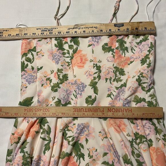 Zara Size Medium fully lined Floral Mini Dress - Picture 9 of 10